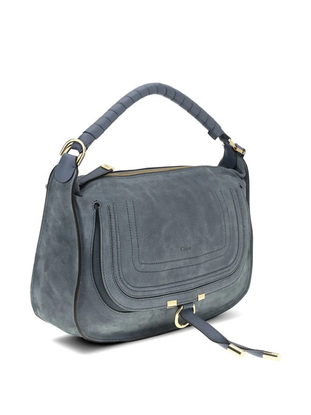  Chloé Small Marcie Leather Shoulder Bag - Blue 