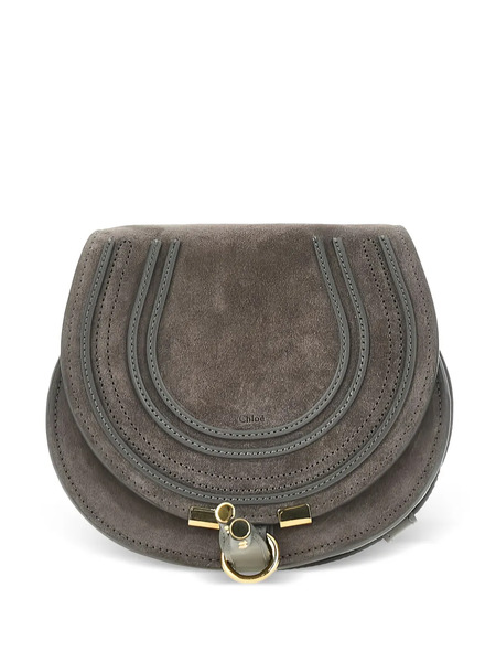  Chloé Small Marcie Suede Shoulder Bag - Grey 