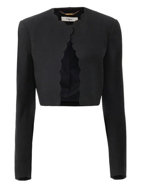  Chloé Spencer Cropped Cardigan - Black 