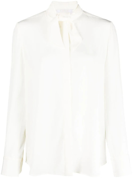  Chloé Tie-strap Silk Shirt - Neutrals 
