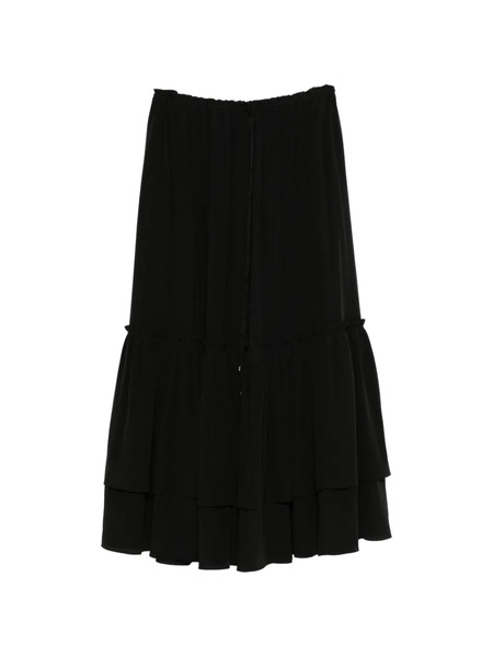  Chloé Tiered Ruffled Maxi Skirt - Black 