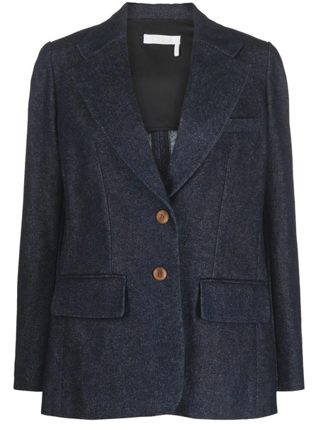  Chloé Two-button Denim Blazer - Blue 