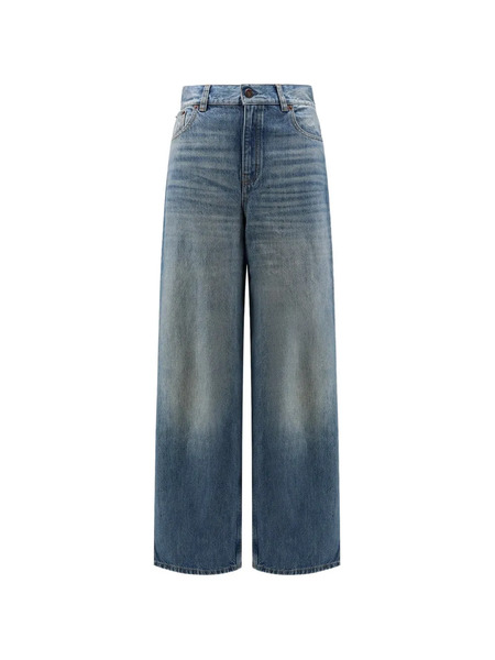  Chloé Wide-leg Straight Trousers - Blue 
