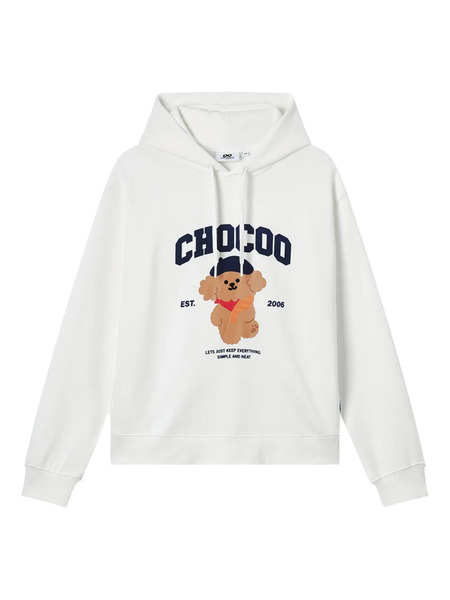  Chocoolate Bear-print Hoodie - Neutrals 