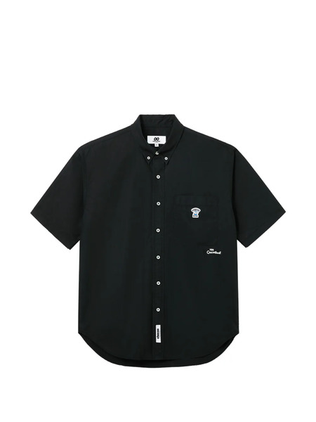  Chocoolate Buttoned Short-sleeve Shirt - Black 