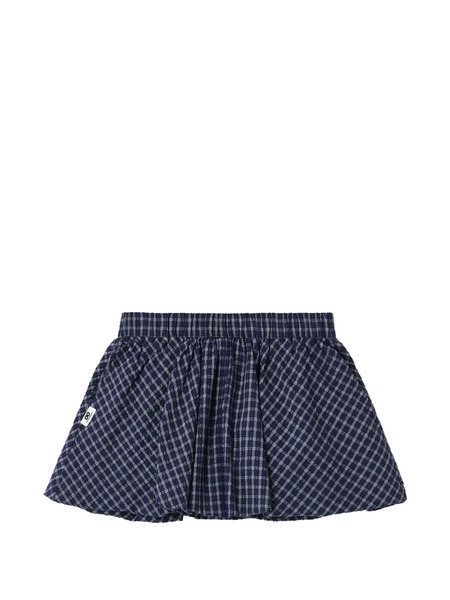 Chocoolate Checked Mini Skirt - Blue 
