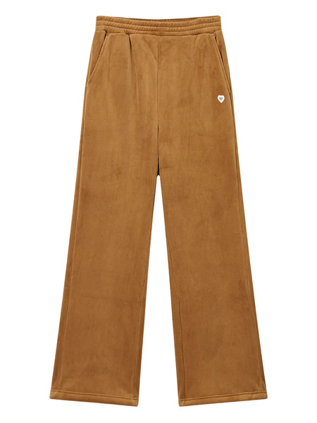  Chocoolate Cord Heart-logo Track Pants - Brown 