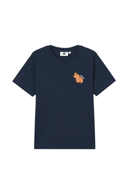  Chocoolate Embroidered-detail Cotton T-shirt - Blue 