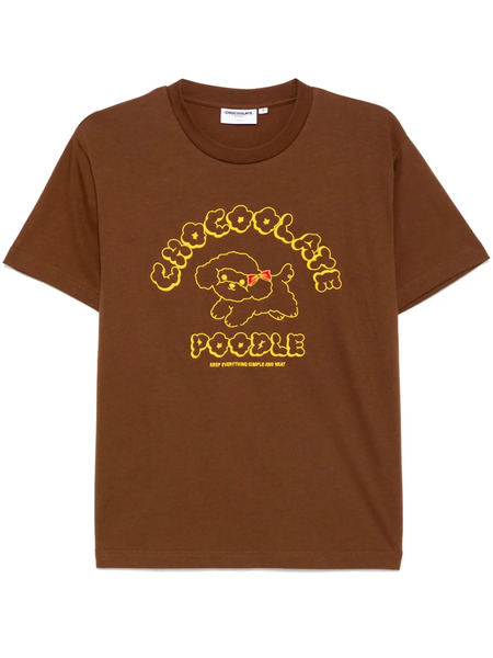  Chocoolate Embroidered T-shirt - Brown 