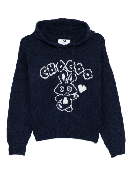  Chocoolate Graphic-print Hoodie - Blue 