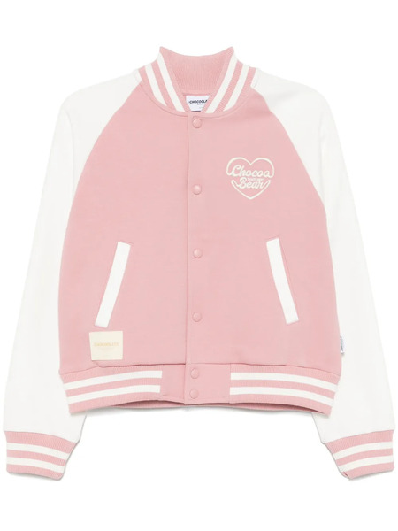  Chocoolate Logo-embroidered Bomber Jacket - Pink 