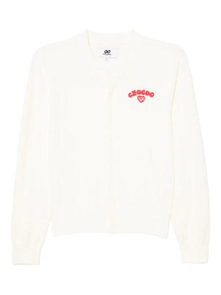  Chocoolate Logo-embroidered Cardigan - Neutrals 