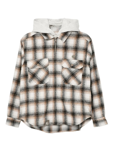  Chocoolate Logo-embroidered Checked Jacket - Neutrals 