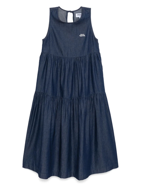 Chocoolate Logo-embroidered Dress - Blue 