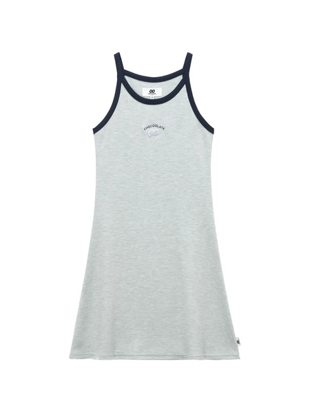  Chocoolate Logo-embroidered Mini Dress - Grey 