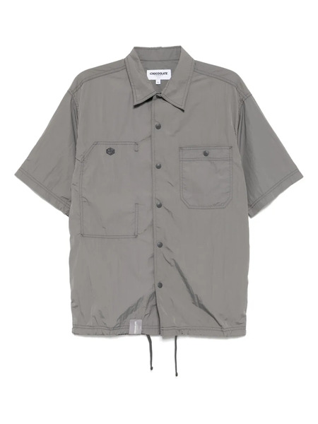  Chocoolate Logo-embroidered Shirt - Grey 