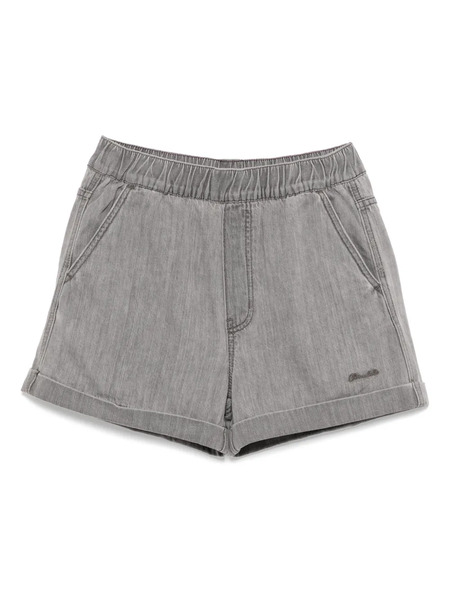 Chocoolate Logo-embroidered Shorts - Grey 
