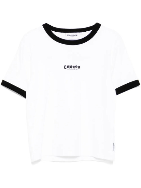  Chocoolate Logo-embroidered T-shirt - White 
