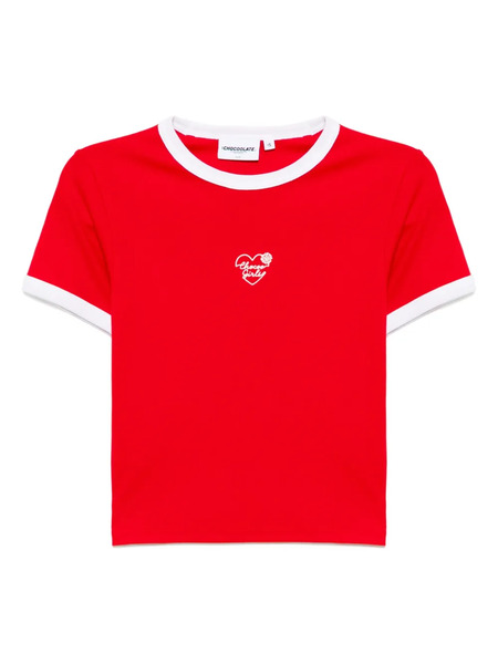  Chocoolate Logo-embroidered T-shirt 