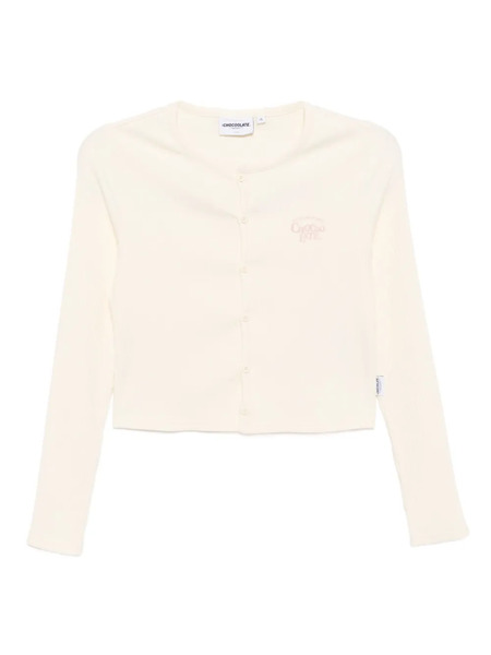  Chocoolate Logo-embroidered Top - Neutrals 