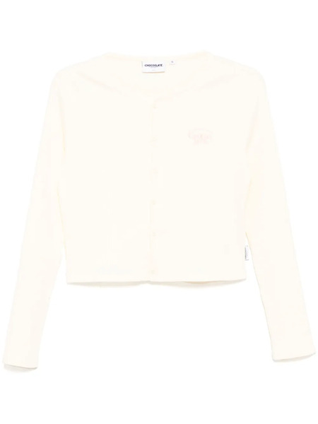  Chocoolate Logo-embroidered Top - White 
