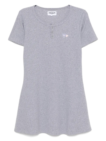  Chocoolate Logo-patch Dress - Grey 