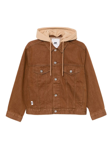  Chocoolate Logo-patched Denim Jacket - Brown 