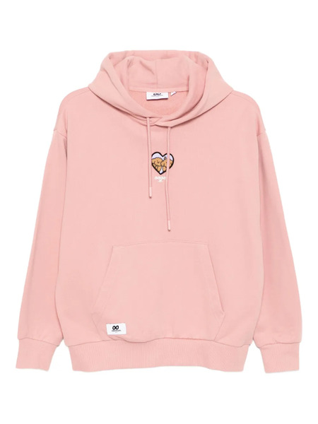  Chocoolate Puppy-embroidered Hoodie - Pink 