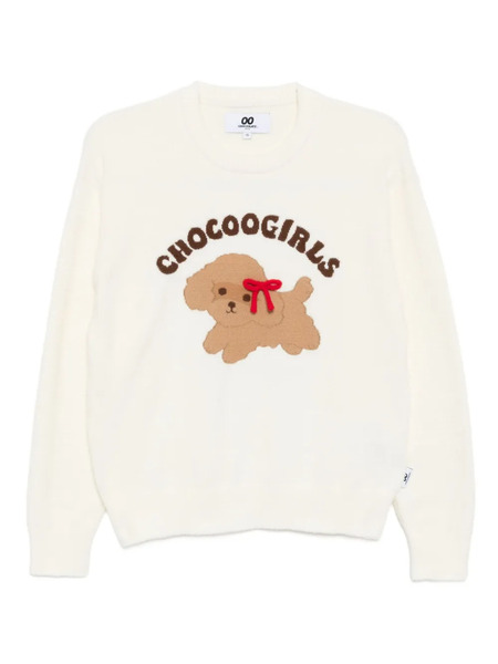  Chocoolate Puupy-print Jumper - Neutrals 