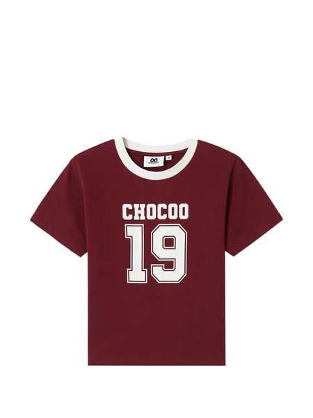  Chocoolate Ringer Graphic T-shirt - Red 