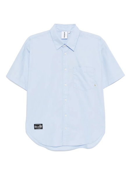  Chocoolate Short-sleeves Cotton Shirt - Blue 
