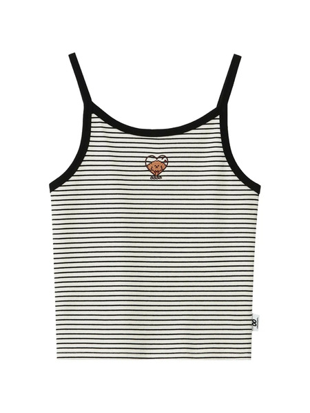  Chocoolate Striped Embroidered Top - Neutrals 