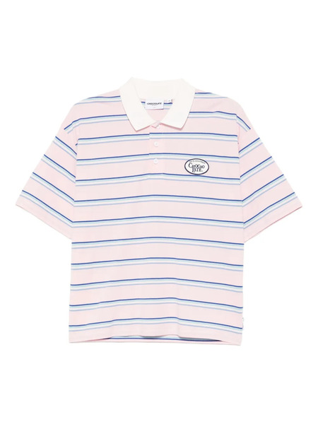  Chocoolate Striped Polo Shirt - Pink 