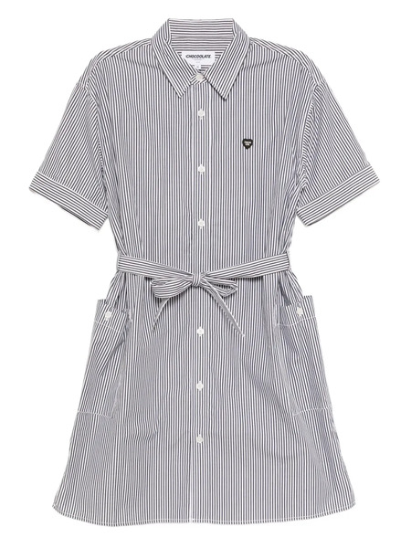  Chocoolate Striped-print Dress - Black 