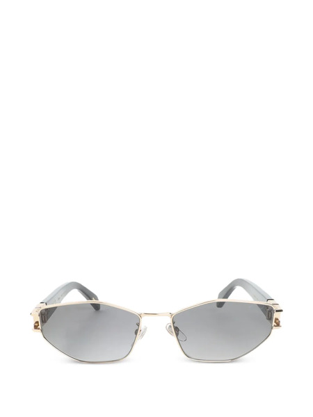  Chopard Eyewear Geometric Metal Sunglasses - Gold 