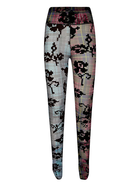  Chopova Lowena Mesh Checked Leggings - Grey 