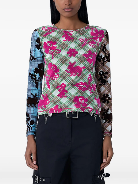  Chopova Lowena Pixel-bunny T-shirt - Green 