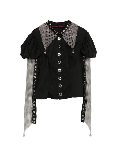  Chopova Lowena Titan Chain Buttoned Shirt - Black 