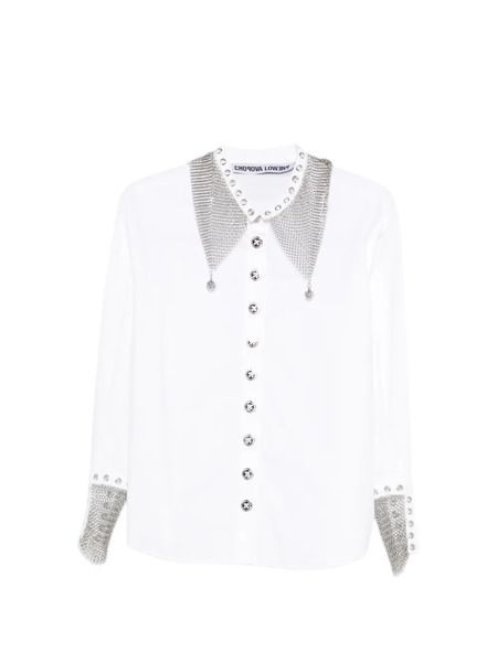  Chopova Lowena Titan Embellished Collared Shirt - White 