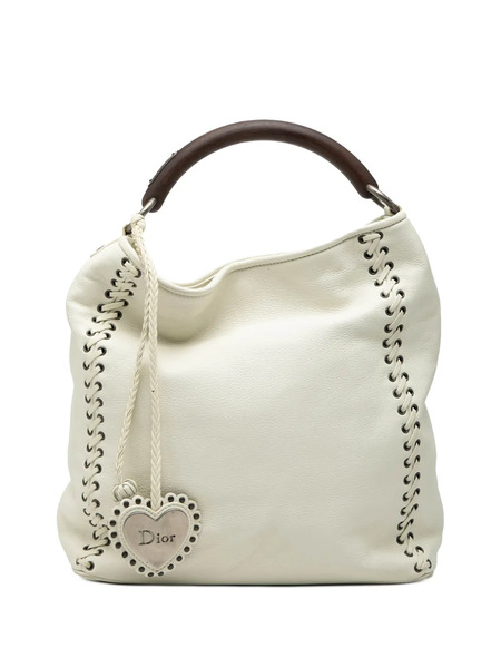  Christian Dior Pre-owned 2007 Leather Ethnic Hobo Handbag - White 