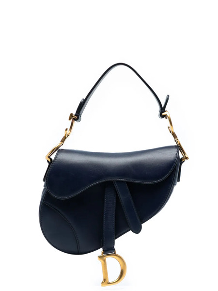  Christian Dior Pre-owned 2018 Mini Smooth Calfskin Saddle Bag Satchel - Blue 