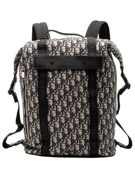  Christian Dior Pre-owned 2019 Oblique Canvas Safari Backpack - Blue 