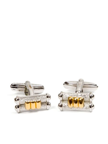  Christian Dior Pre-owned 2000 Ring-embellished Cufflinks - Silver 