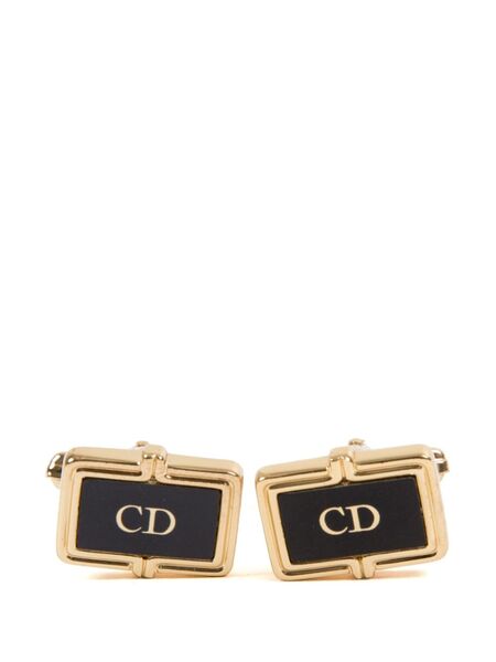  Christian Dior Pre-owned 1990s Cd-logo Cufflinks - Gold 