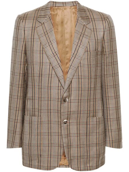  Christian Dior Pre-owned 1970s Check-pattern Classic Blazer - Neutrals 