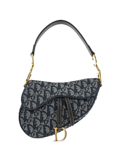  Christian Dior Pre-owned 2000 Saddle Canvas Tote Bag - Blue 