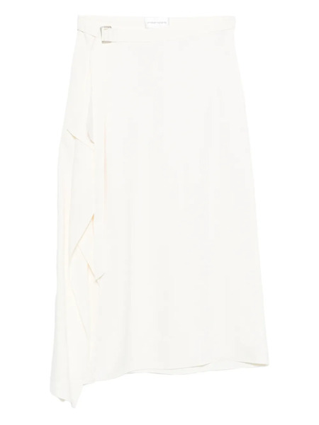  Christian Wijnants Buckle Draped Midi Skirt - Neutrals 