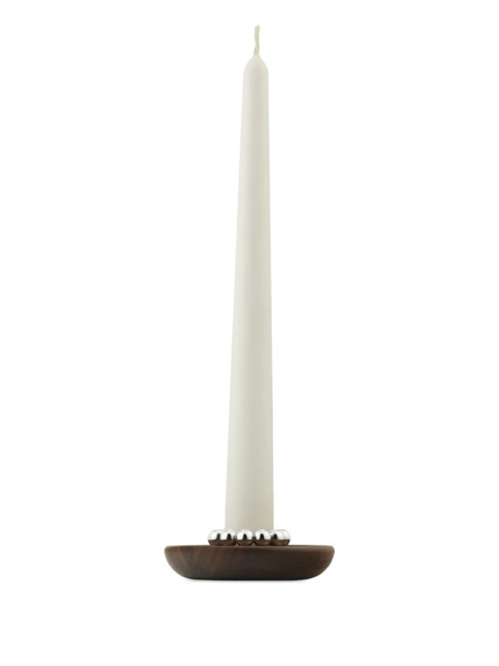  Christofle Perles Bead-detail Candle Holder - Brown 