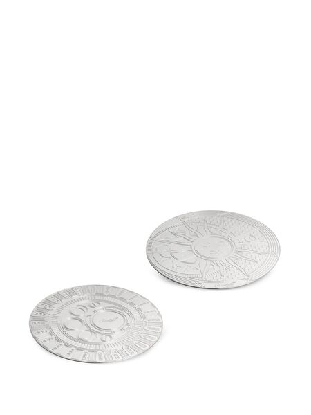  Christofle Rêve Cosmique Coasters (set Of Two) - Silver 
