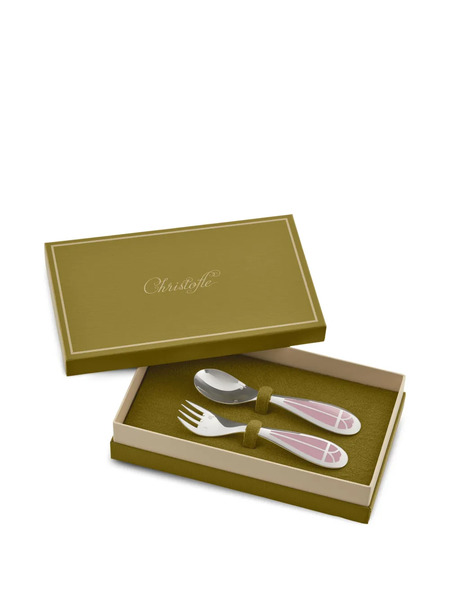  Christofle Talisman Baby Spoon And Fork Set - Silver 